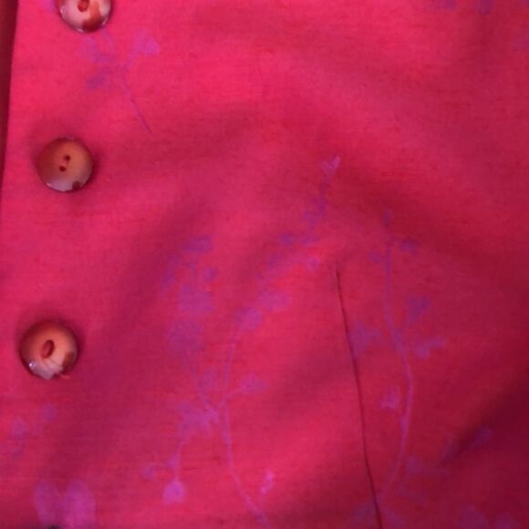 Vintage Gerard Pasquier Raspberry Made in France Two Piece Suit Size 42 Artsy - Picture 8 of 16